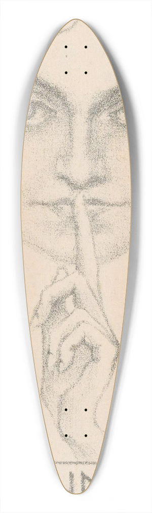 Simon Moulijn - Ex libris van Hanns-Hinsberg 39.3 inch art pintail longboard deck