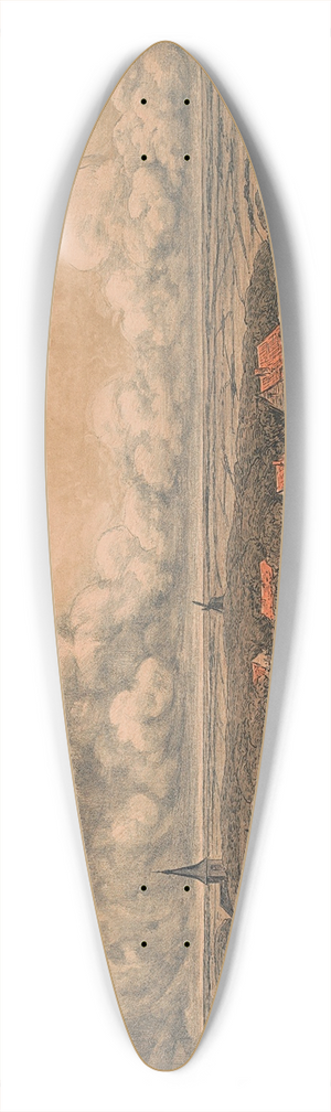 Simon Moulijn - Walcheren 39.3 inch art pintail longboard deck
