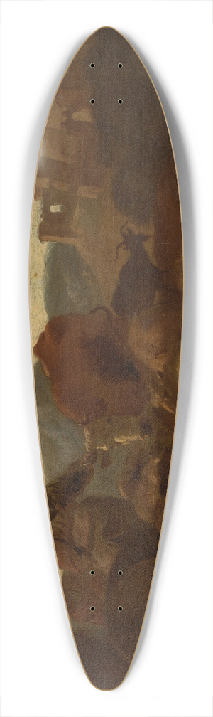 Simon van der Does - Hirten und Herde in sdlicher Landschaft 39.3 inch art pintail longboard deck