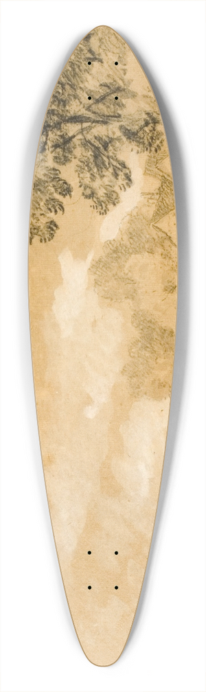 Sir Augustus Wall Callcott - Landscape with Stile 39.3 inch art pintail longboard deck