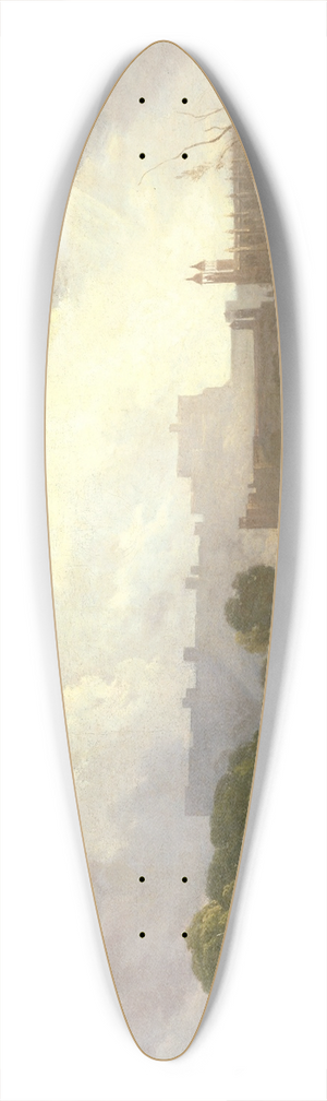 Sir Augustus Wall Callcott - Windsor from Eton 39.3 inch art pintail longboard deck Sir Augustus Wall Callcott - Windsor from Eton 39.3 inch art pintail longboard deck