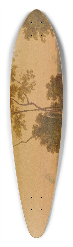 Sir Charles D'Oyly - An encampment at dusk 39.3 inch art pintail longboard deck