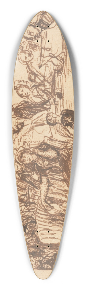 Sir David Wilkie - Sketch for Reading the Will 39.3 inch art pintail longboard deck