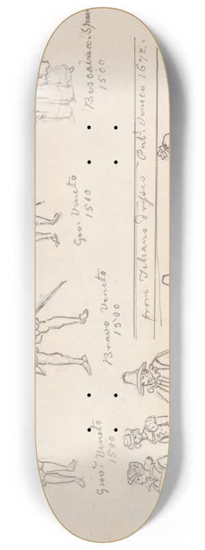 David Allan - Costume Study 8.25 inch art skate deck