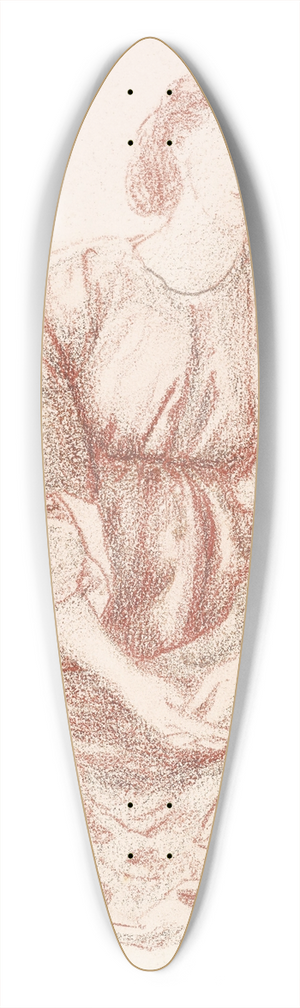 Sir Edward Coley Burne-Jones - Green Summer  Drapery Study for the Central Figure 39.3 inch art pintail longboard deck