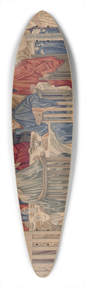 Sir Edward Coley Burne-Jones - Knights of the Round Table Summoned to the Quest by the Strange Damsel 39.3 inch art pintail longboard deck