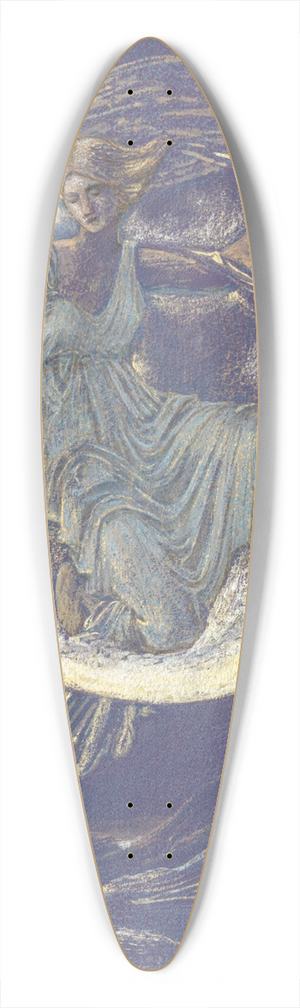 Sir Edward Coley Burne-Jones - Luna 39.3 inch art pintail longboard deck