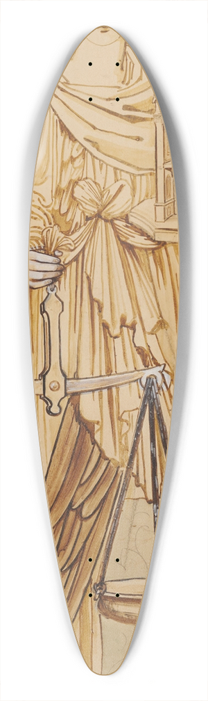 Sir Edward Coley Burne-Jones - The Angels of the Hierarchy  Thrones 39.3 inch art pintail longboard deck