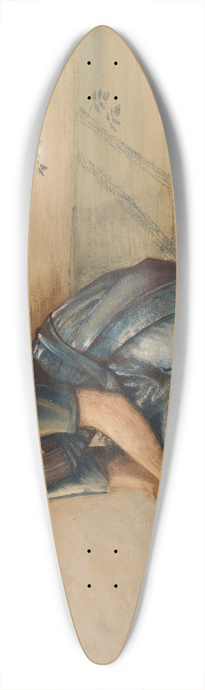 Sir Edward Coley Burne-Jones - The Briar Rose Series  Study for The Garden Court IV 39.3 inch art pintail longboard deck