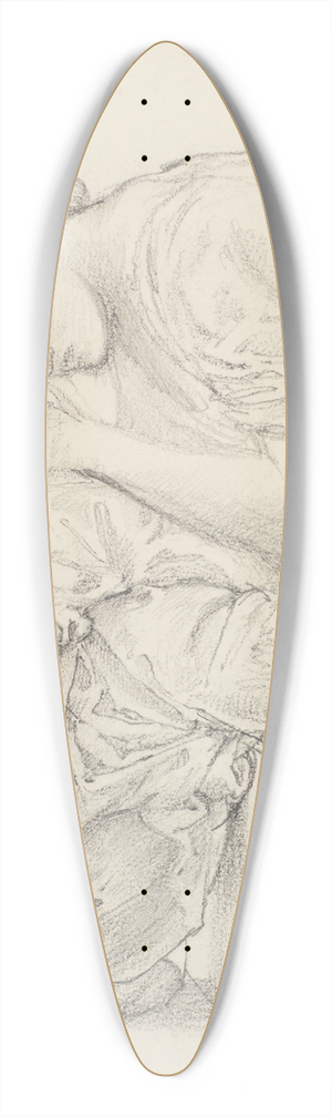 Sir Edward Coley Burne-Jones - The Lament  Study for the Figure on the Right 39.3 inch art pintail longboard deck