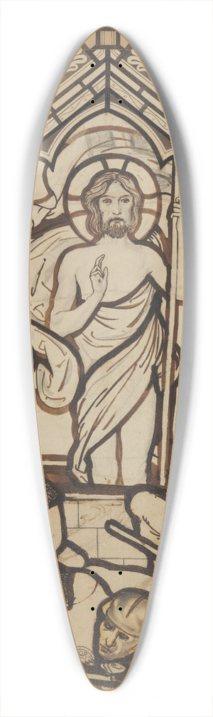 Sir Edward Coley Burne-Jones - The Resurrection 39.3 inch art pintail longboard deck