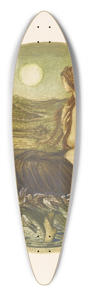 Sir Edward Coley Burne-Jones - Venus  Looking Glass 39.3 inch art pintail longboard deck