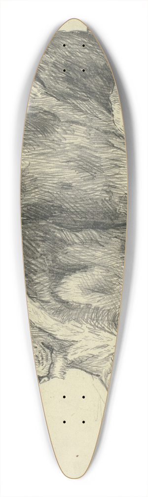 Sir Edwin Henry Landseer - Lioness 39.3 inch art pintail longboard deck