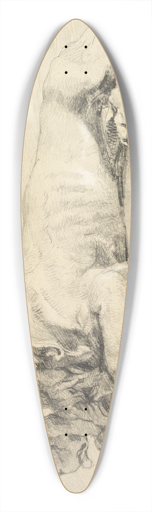 Sir Edwin Henry Landseer - Reclining Lion 39.3 inch art pintail longboard deck Sir Edwin Henry Landseer - Reclining Lion 39.3 inch art pintail longboard deck