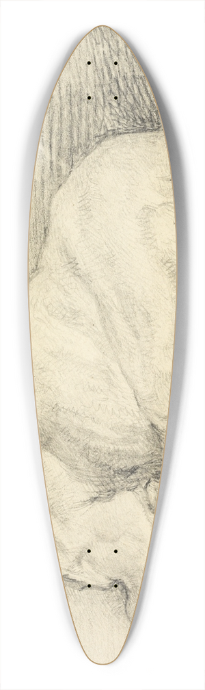 Sir Edwin Henry Landseer - Reclining Lion, From Back 39.3 inch art pintail longboard deck Sir Edwin Henry Landseer - Reclining Lion, From Back 39.3 inch art pintail longboard deck