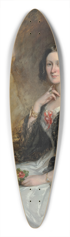 Sir Francis Grant - Portrait of a lady, traditionally identified as Lady Peel 39.3 inch art pintail longboard deck
