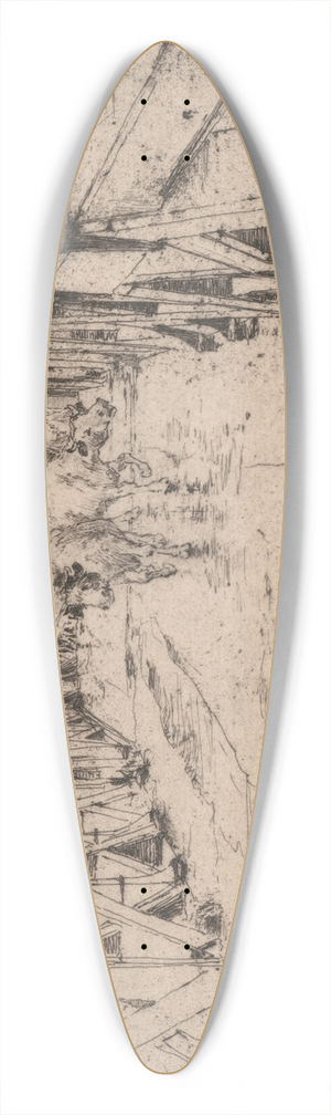 Sir Frank Short - Fosdyke Bridge 39.3 inch art pintail longboard deck