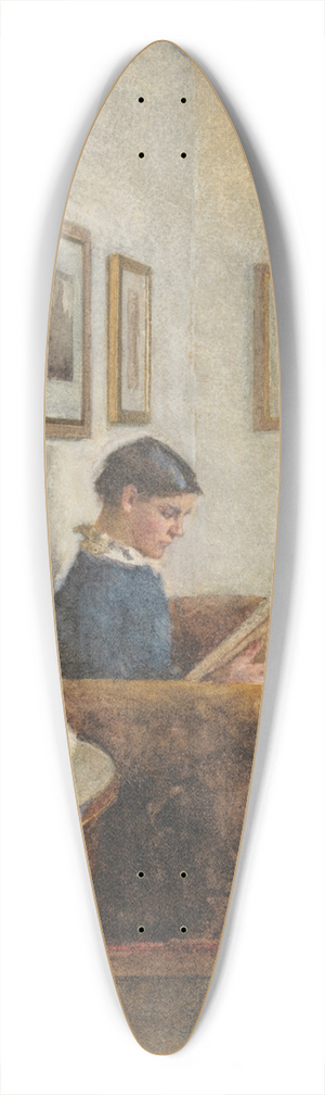 Sir George Clausen - Interior 39.3 inch art pintail longboard deck