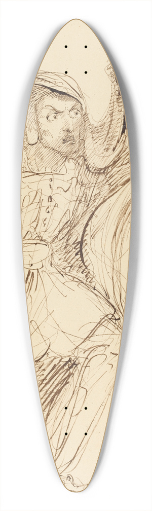 Sir George Hayter - Studies for a Scene from Dantes Inferno 39.3 inch art pintail longboard deck Sir George Hayter - Studies for a Scene from Dantes Inferno 39.3 inch art pintail longboard deck