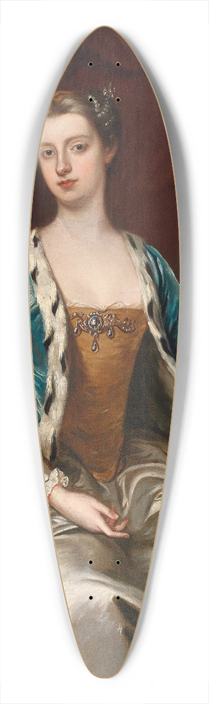 Sir Godfrey Kneller - Portrait Of A Lady, Traditionally Identified As Lady Mary Wortley Montagu (16891762) 39.3 inch art pintail longboard deck
