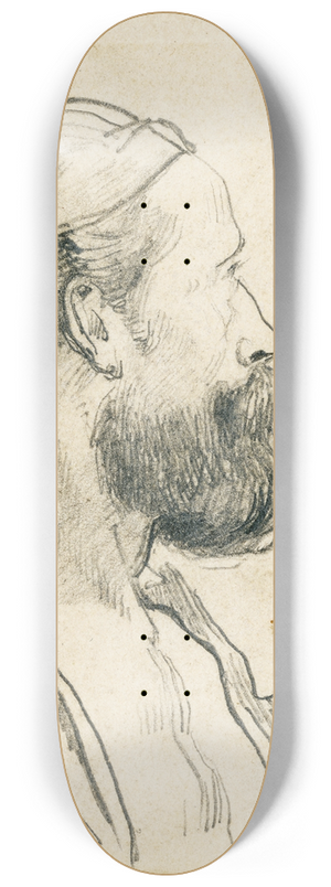 David Bles - Head of a man with cap and beard 8.25 inch art skate deck David Bles - Head of a man with cap and beard 8.25 inch art skate deck