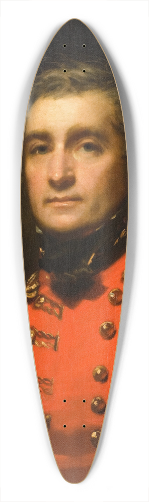 Sir Henry Raeburn - Portrait of General Henry Wynyard 39.3 inch art pintail longboard deck Sir Henry Raeburn - Portrait of General Henry Wynyard 39.3 inch art pintail longboard deck