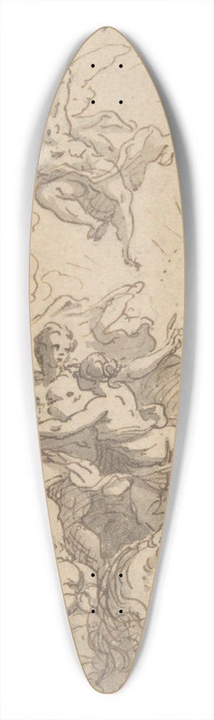 Sir James Thornhill - Design for a Ceiling with an Allegorical Subject 39.3 inch art pintail longboard deck