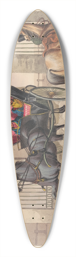 Sir John Dean Paul - Cabriolet Horse 39.3 inch art pintail longboard deck