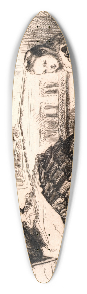 Sir John Everett Millais - The Baby-House 39.3 inch art pintail longboard deck