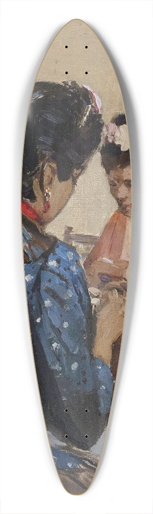 Sir John Lavery - Cigarette Makers in Seville 39.3 inch art pintail longboard deck