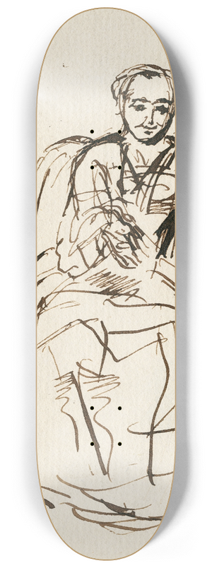 David Bles - Woman in a chair 8.25 inch art skate deck