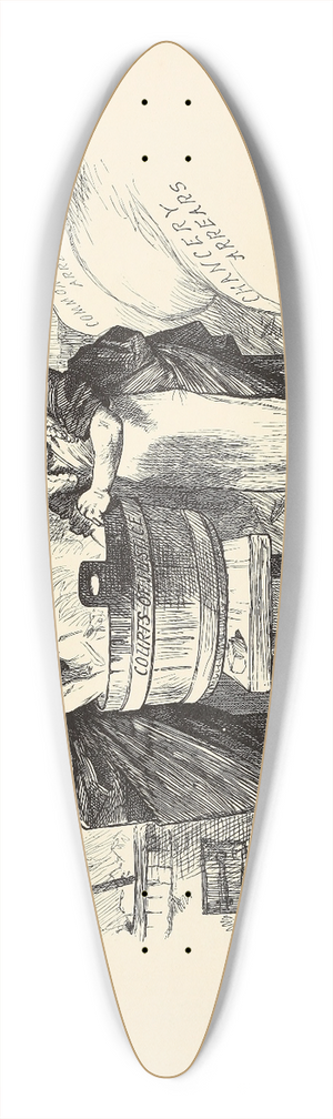 Sir John Tenniel - Short Anded 39.3 inch art pintail longboard deck