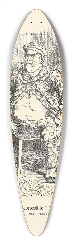 Sir John Tenniel - The Irrepressible Tourist 39.3 inch art pintail longboard deck
