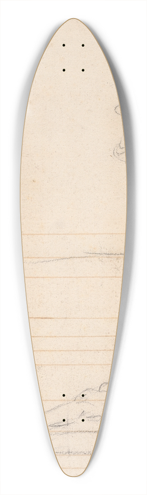 Sir Joshua Reynolds - Four Sketches of Man 39.3 inch art pintail longboard deck