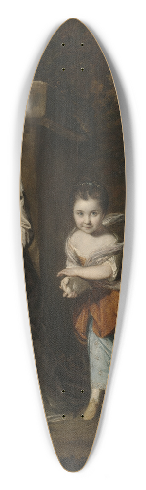 Sir Joshua Reynolds - Portrait of the Ladies Amabel and Mary Jemima Yorke 39.3 inch art pintail longboard deck
