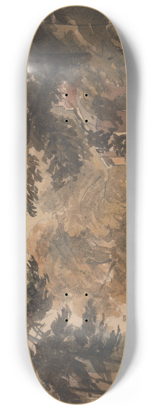 David Cox - A Street in Harborne 8.25 inch art skate deck