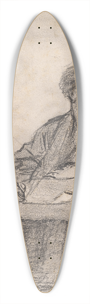 Sir Joshua Reynolds - Seated Man at Table 39.3 inch art pintail longboard deck