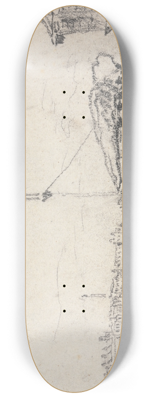 David Cox - A View of the Scheldt 8.25 inch art skate deck