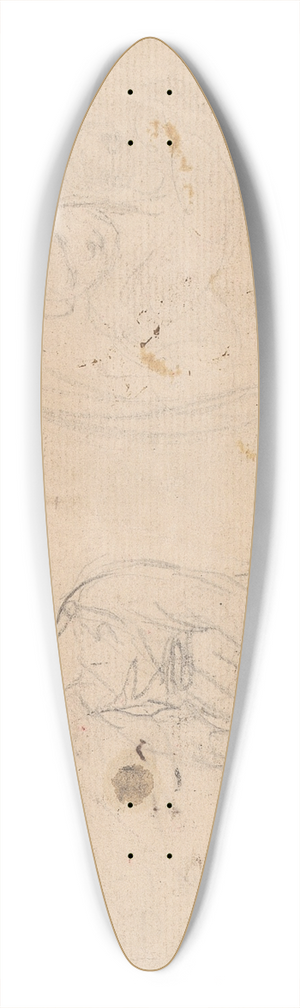 Sir Joshua Reynolds - Two Sketches of Woman 39.3 inch art pintail longboard deck