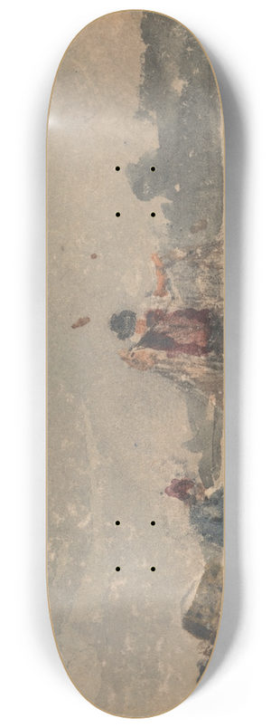 David Cox - Fishermen Drawing a Net 8.25 inch art skate deck