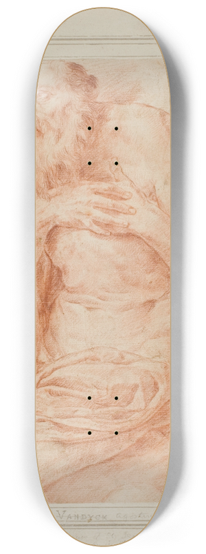 After Agostino Carracci - Saint Jerome 8.25 inch art skate deck