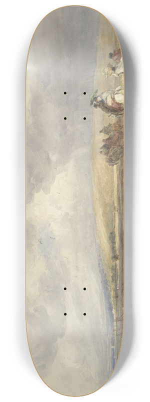 David Cox - Landschap met reizigers 8.25 inch art skate deck