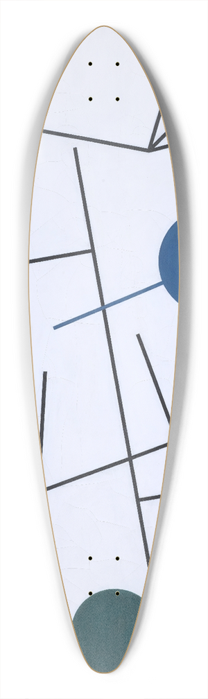 Sophie Taeuber-Arp - Rising, Falling, Clinging, Flying 39.3 inch art pintail longboard deck
