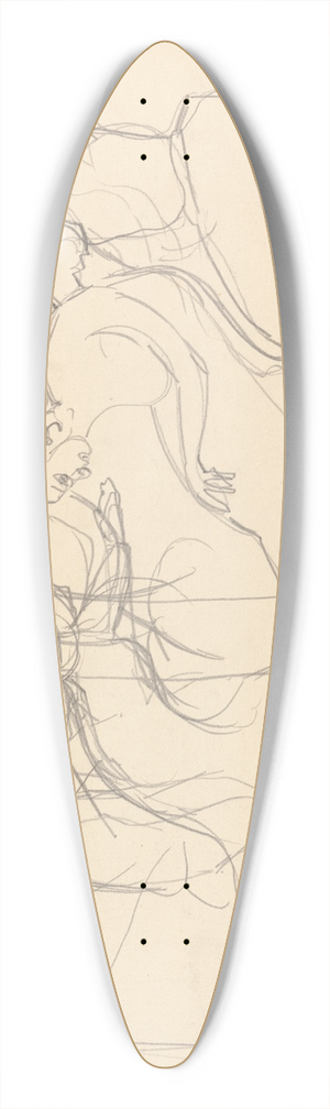Spencer Frederick Gore - Cave of the Golden Calf; Study for Decorative Panel, Worshippers 39.3 inch art pintail longboard deck Spencer Frederick Gore - Cave of the Golden Calf; Study for Decorative Panel, Worshippers 39.3 inch art pintail longboard deck