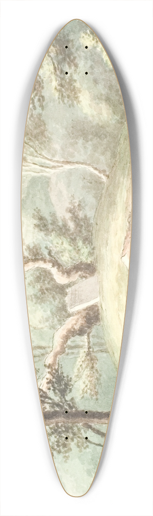 Sren L. Lange - Gravhj ved Jgerspris 39.3 inch art pintail longboard deck