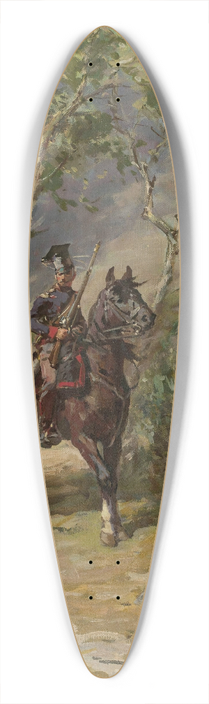 Stanisaw Bagieski - Uhlan on horseback 39.3 inch art pintail longboard deck