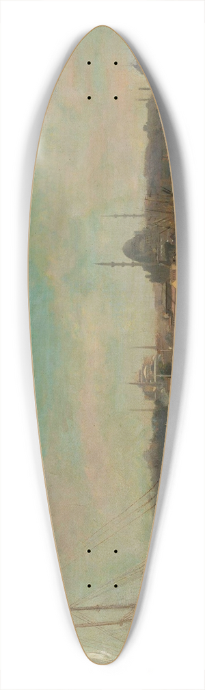 Stanisaw Chlebowski - Panorama of Istanbul 39.3 inch art pintail longboard deck