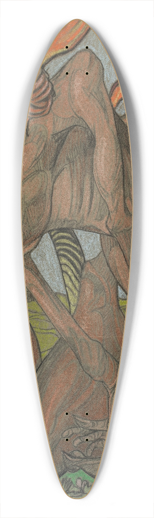 Stanisaw Ignacy Witkiewicz - Composition  Temptation of Adam 39.3 inch art pintail longboard deck