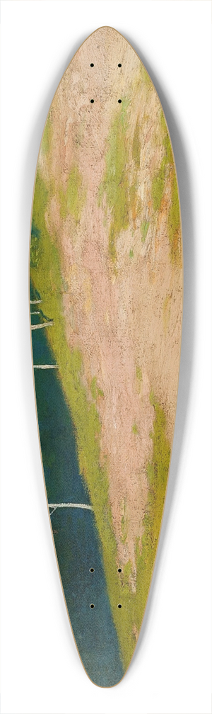 Stanisaw Jarocki - Landscape with birch trees 39.3 inch art pintail longboard deck