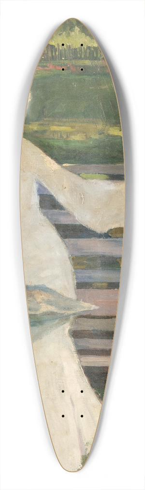 Stanisaw Kuczborski - On a Bench 39.3 inch art pintail longboard deck